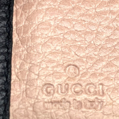 Gucci Bifold Wallet GG Marmont with Ribbon Leather Black Card Coin