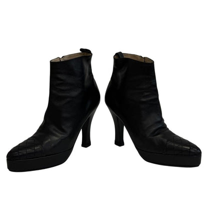 Chanel Short Boots Leather , Wrinkles Fluffing