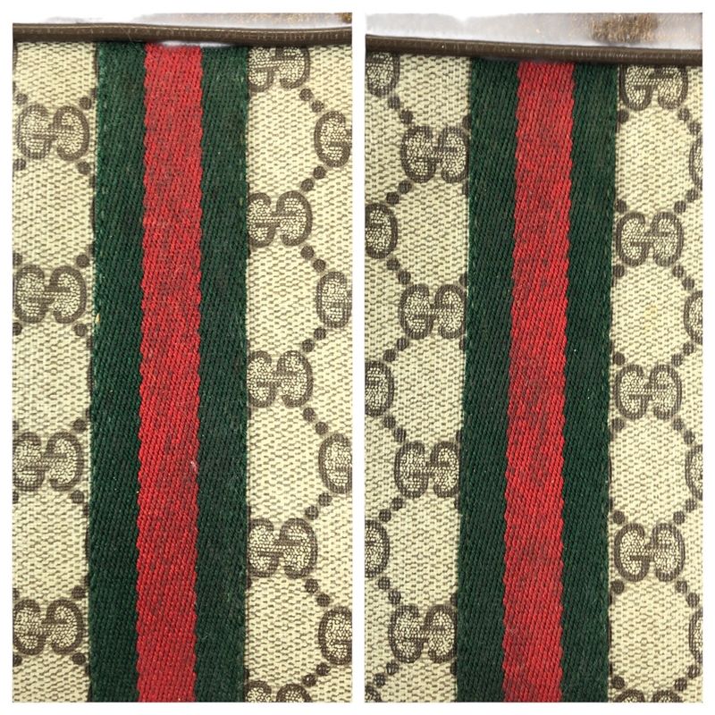 Gucci Vintage Sherry Clutch Beige Brown