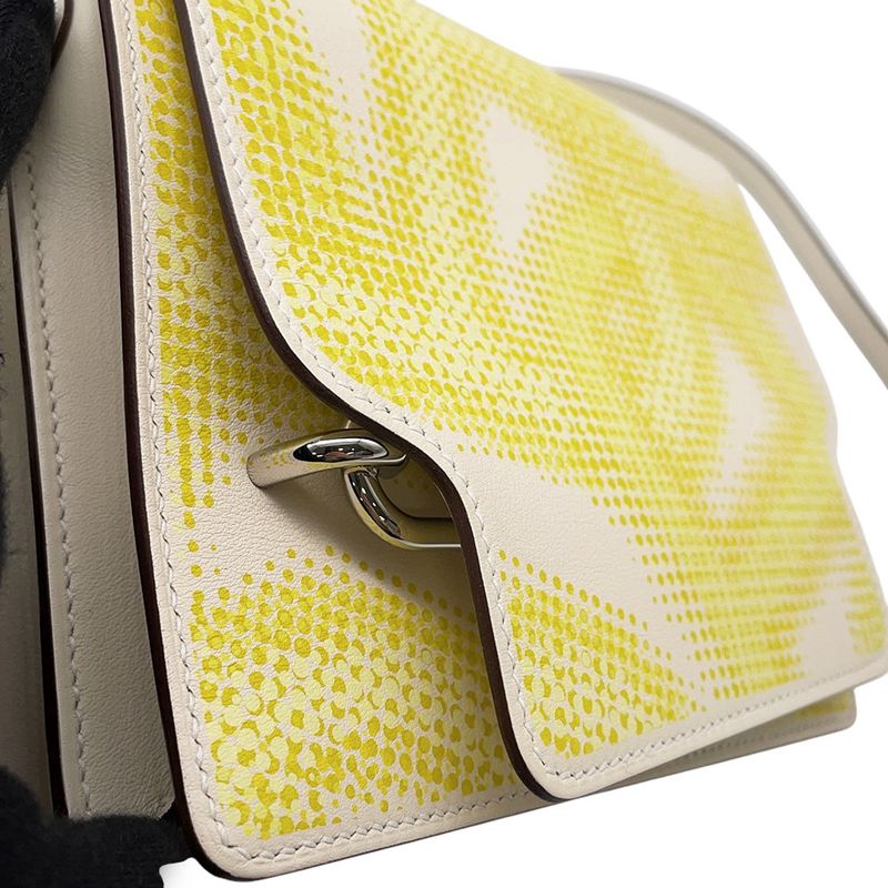 Hermes Sac Roulis Mini Circuit 24 Faubourg Nata Lime Joanne Bourjohn Silver Nata Lime Jaune Bourjohn