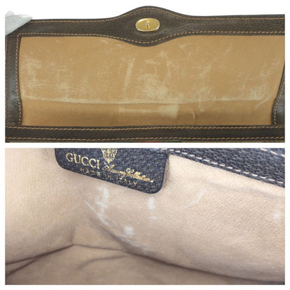 Gucci Vintage Sherry Clutch Beige Brown