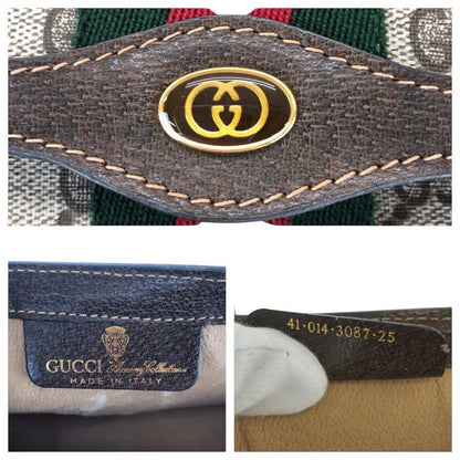 Gucci Vintage Sherry Clutch Beige Brown