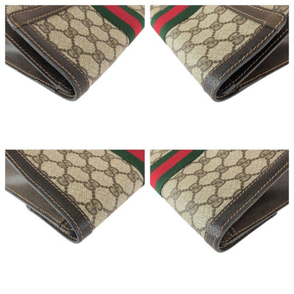 Gucci Vintage Sherry Clutch Beige Brown