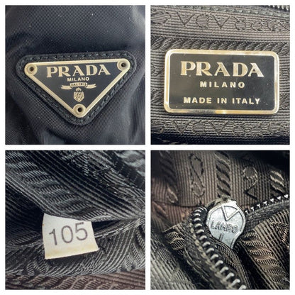 Prada Tessuto Black Nylon Shoulder Bag Tote
