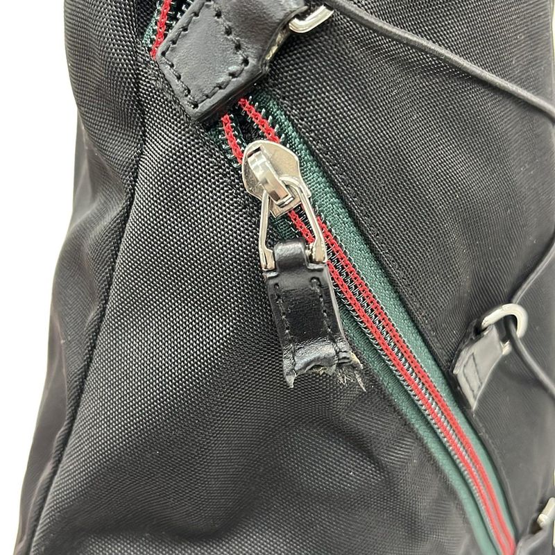 Gucci Backpack Sherry Black Green Red Black X Green X Red
