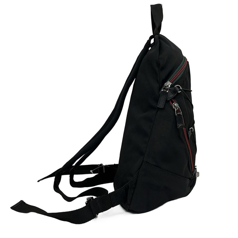 Gucci Backpack Sherry Black Green Red Black X Green X Red