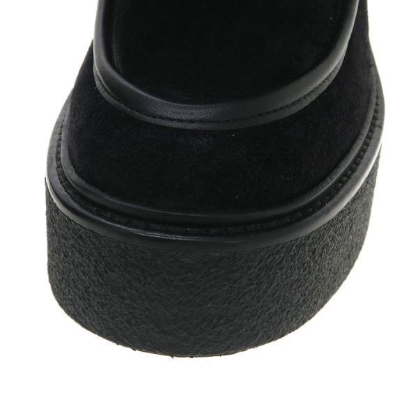Hermes Moutonbutts Heel Suede Black