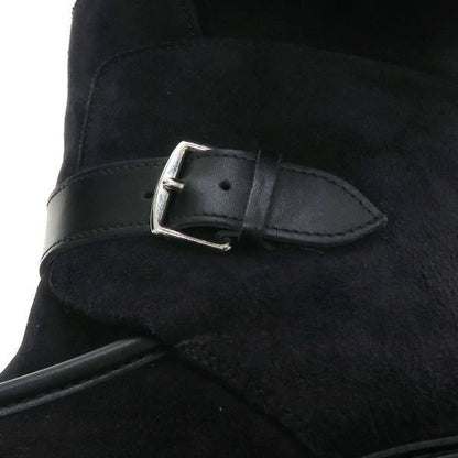 Hermes Moutonbutts Heel Suede Black