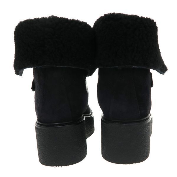 Hermes Moutonbutts Heel Suede Black