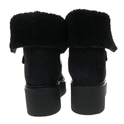 Hermes Moutonbutts Heel Suede Black
