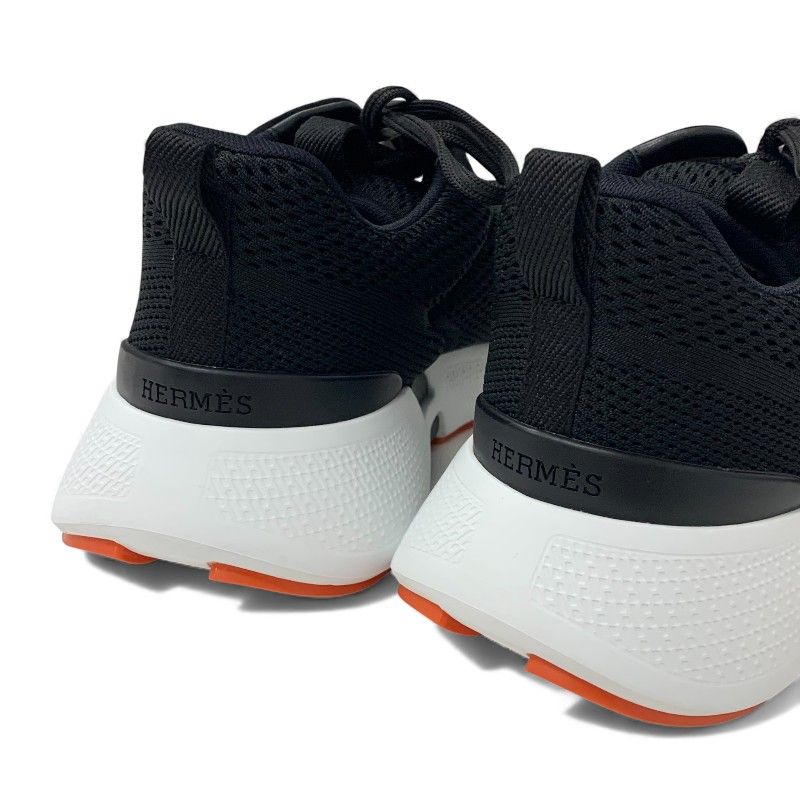 Hermes Heroes Sneaker Shoes Fabric Mesh Black Logo