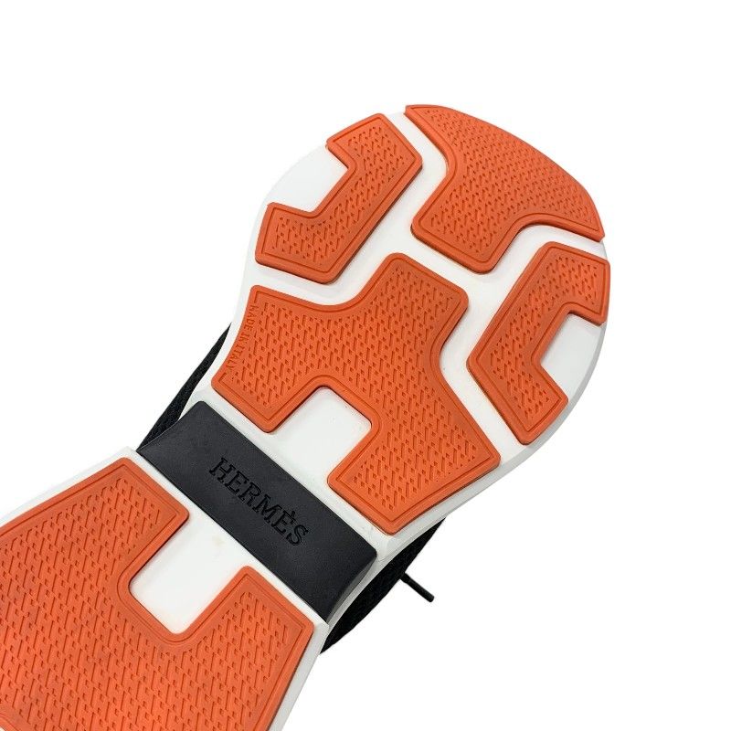 Hermes Heroes Sneaker Shoes Fabric Mesh Black Logo