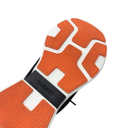 Hermes Heroes Sneaker Shoes Fabric Mesh Black Logo