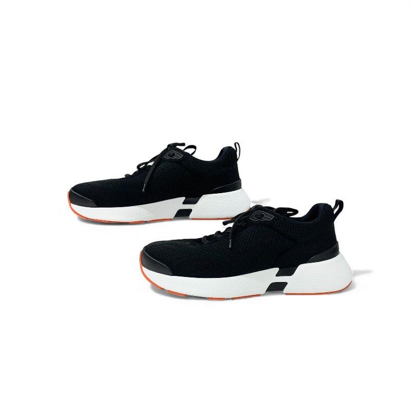 Hermes Heroes Sneaker Shoes Fabric Mesh Black Logo