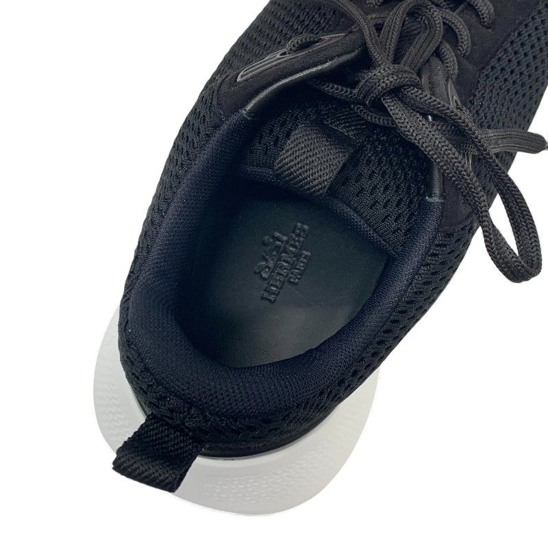 Hermes Heroes Sneaker Shoes Fabric Mesh Black Logo
