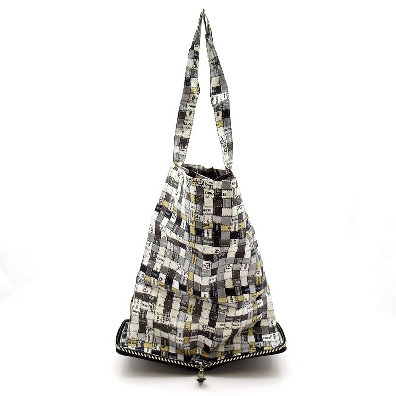 Hermes Silky Pop Buffalo Skipper Silk Tote Black
