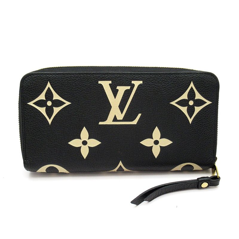 Louis Vuitton Zippy Wallet Empreinte Black Beige