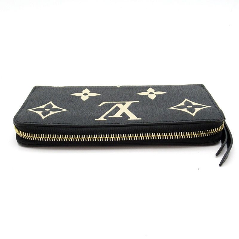 Louis Vuitton Zippy Wallet Empreinte Black Beige