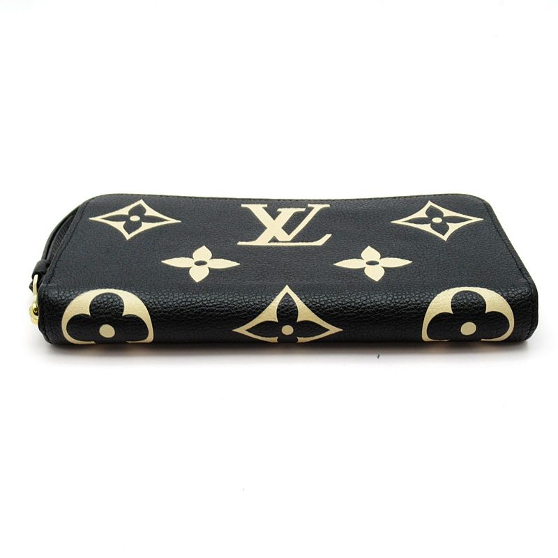 Louis Vuitton Zippy Wallet Empreinte Black Beige