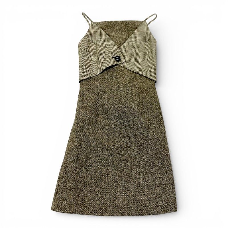 Louis Vuitton Dress Brown Tweed Monogram