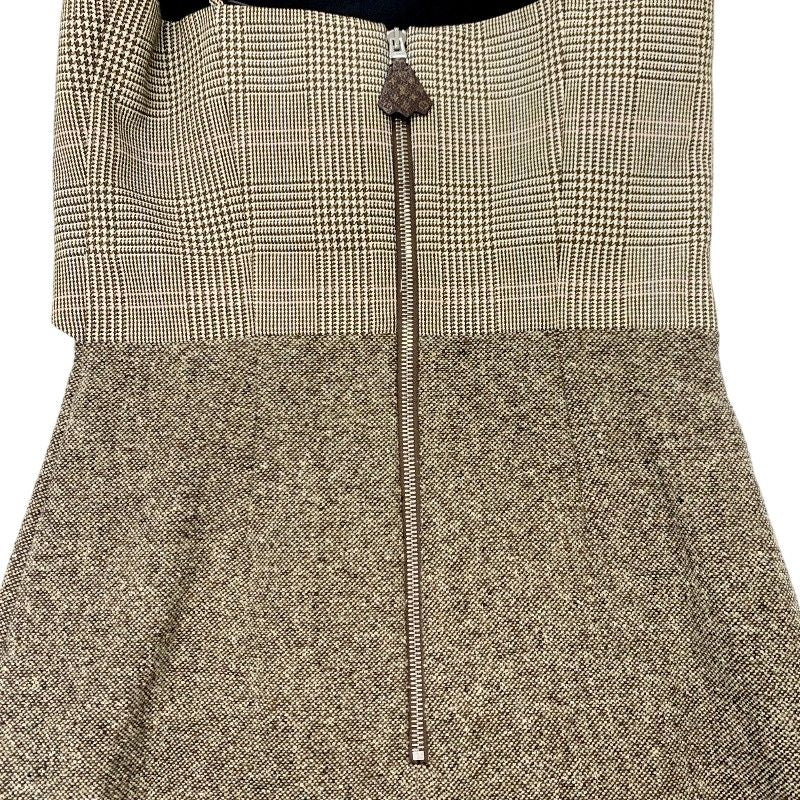 Louis Vuitton Dress Brown Tweed Monogram