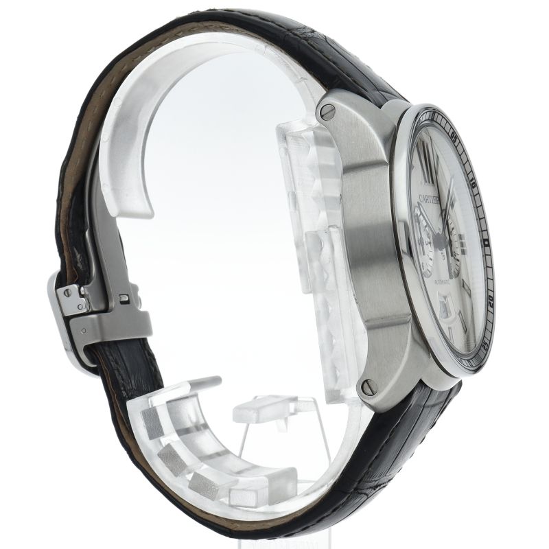 Cartier Caliber de Chronograph Watch Box SS Leather
