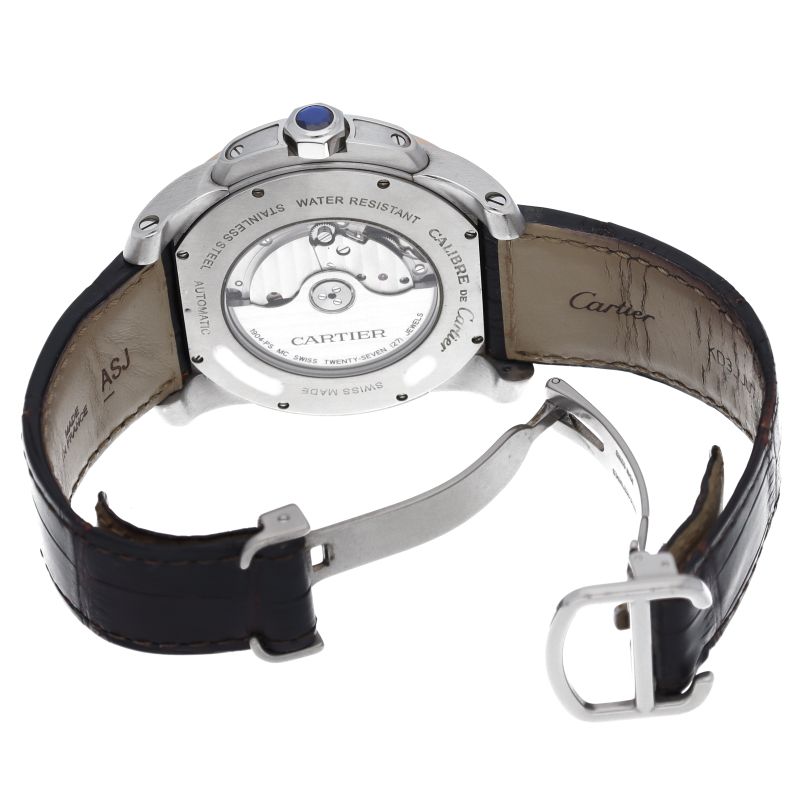 Cartier Caliber de Watch Box 18K Pink Gold SS Leather