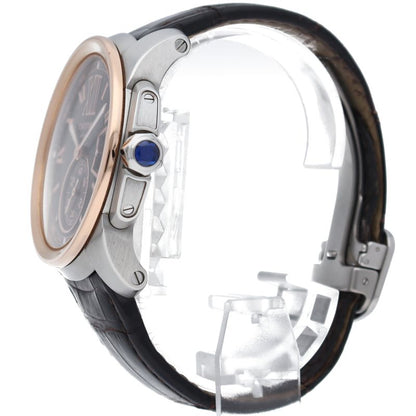 Cartier Caliber de Watch Box 18K Pink Gold SS Leather