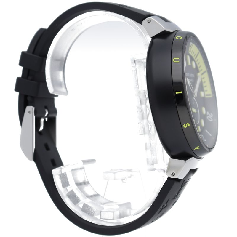 Louis Vuitton Tambour Street Diver Neon Black Watch Box SS