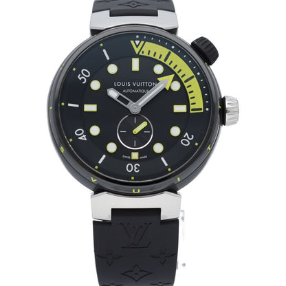 Louis Vuitton Tambour Street Diver Neon Black Watch Box SS
