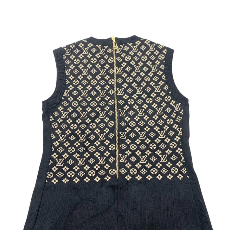 Louis Vuitton Dress Black Monogram Logo