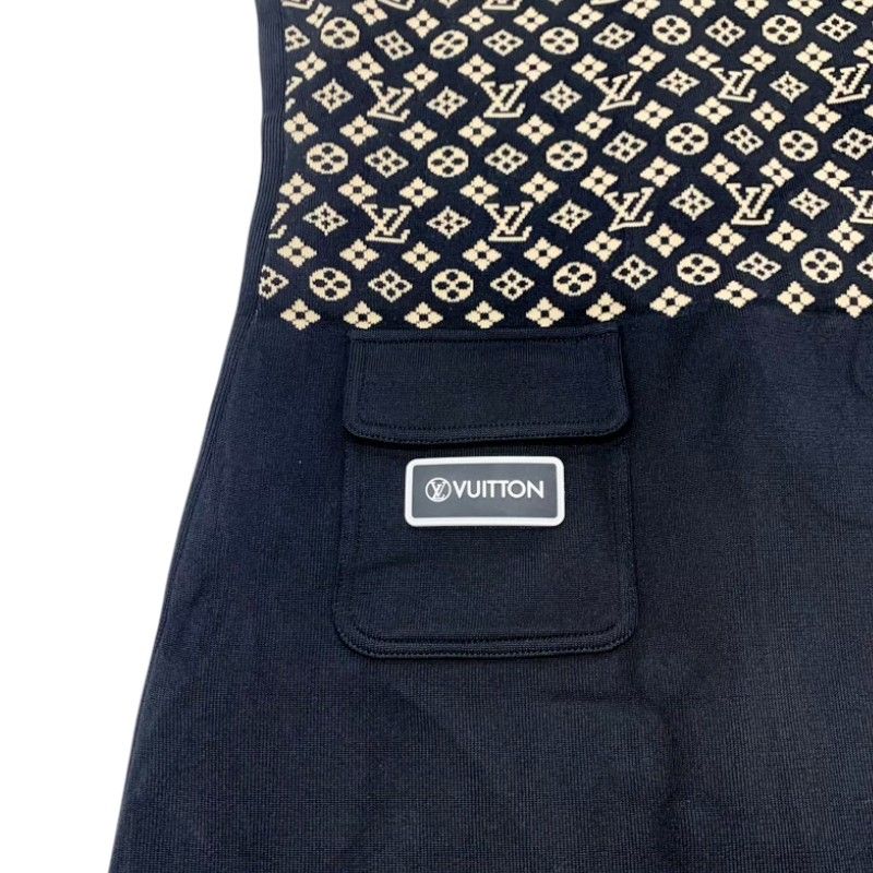Louis Vuitton Dress Black Monogram Logo