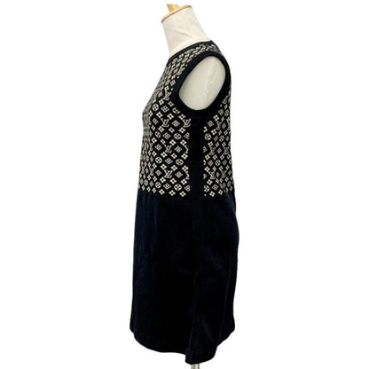 Louis Vuitton Dress Black Monogram Logo