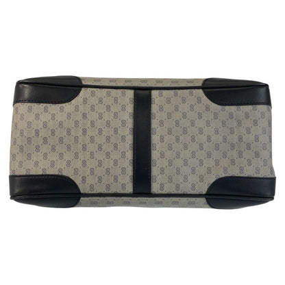 Gucci Vintage Micro GG Gray Navy Gold 002 122 Handbag