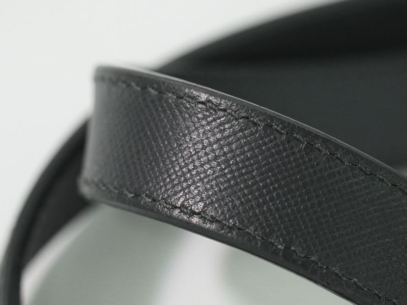 Prada Pistol Pattern Tote Nylon Black Blue Outside Black Blue