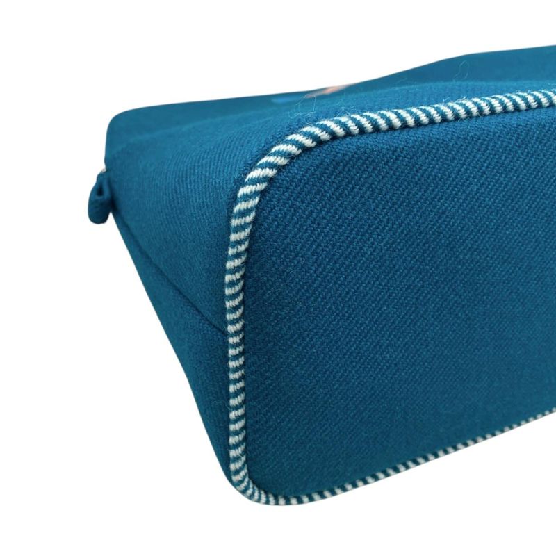 Hermes Pouch Bolide Animo Natte 01 Cotton Blue Pan Blue Bread