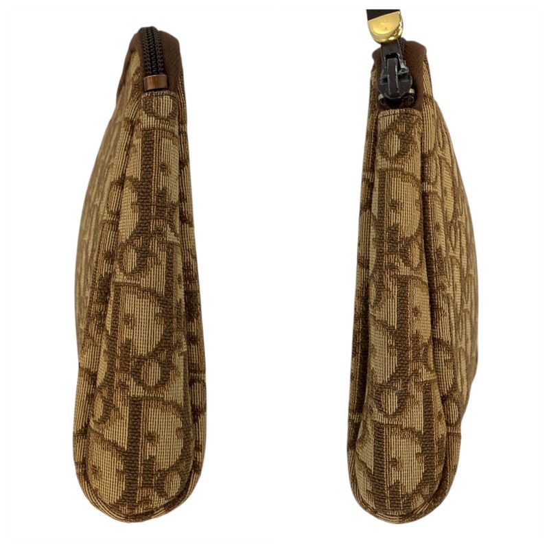Dior Trotter Beige Brown Gold Clutch
