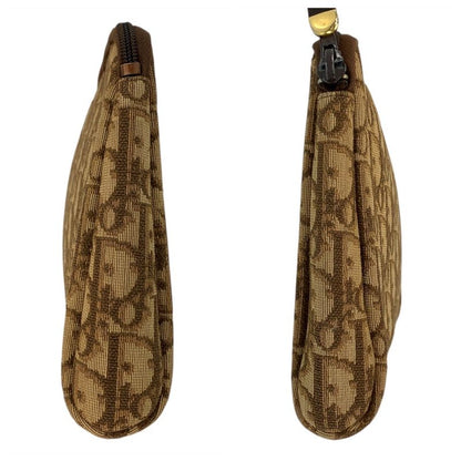 Dior Trotter Beige Brown Gold Clutch