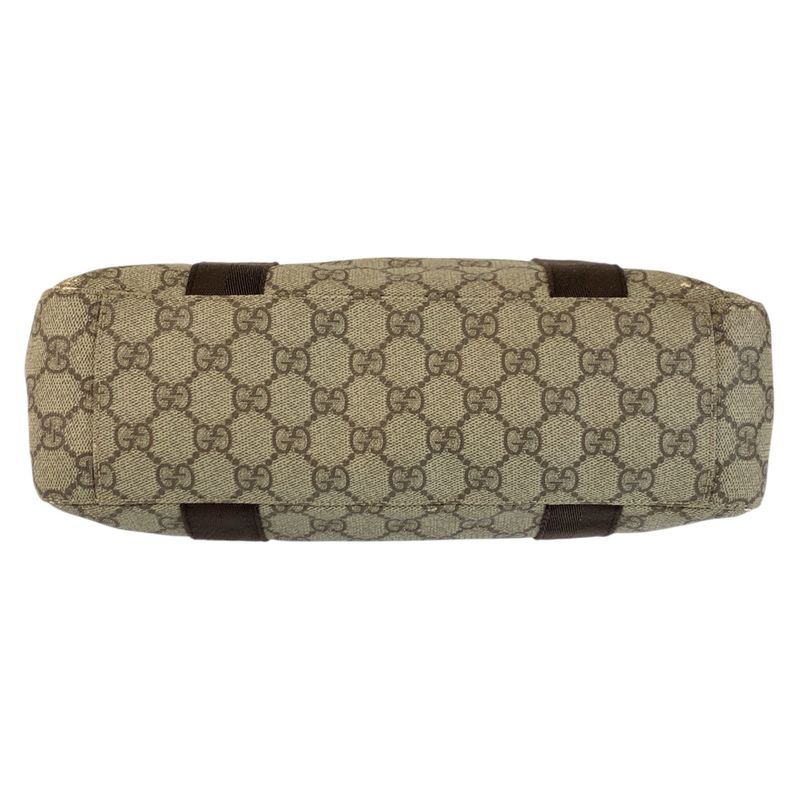 Gucci Beige Brown GG Supreme Canvas Tote