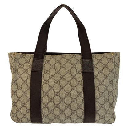 Gucci Beige Brown GG Supreme Canvas Tote