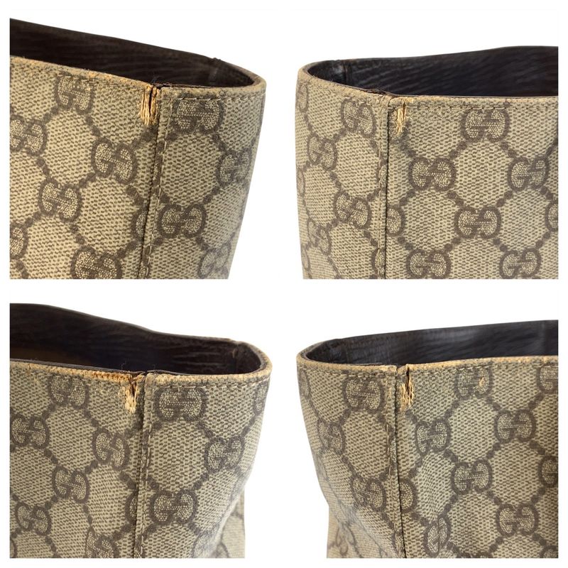 Gucci Beige Brown GG Supreme Canvas Tote