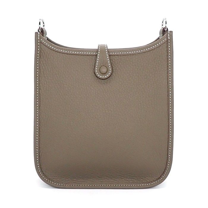 Hermes Shoulder Bag Evelyne TPM Amazone Etoupe Blue Indigo