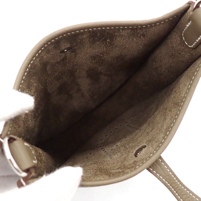 Hermes Shoulder Bag Evelyne TPM Amazone Etoupe Blue Indigo