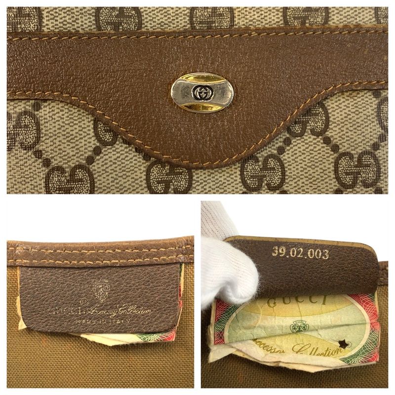Gucci Vintage Sherry Canvas Brown Beige Brown