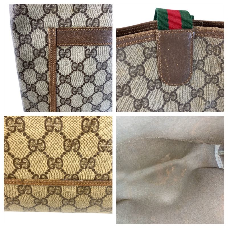 Gucci Vintage Sherry Canvas Brown Beige Brown