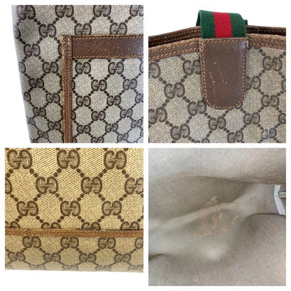Gucci Vintage Sherry Canvas Brown Beige Brown