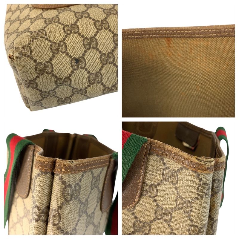 Gucci Vintage Sherry Canvas Brown Beige Brown