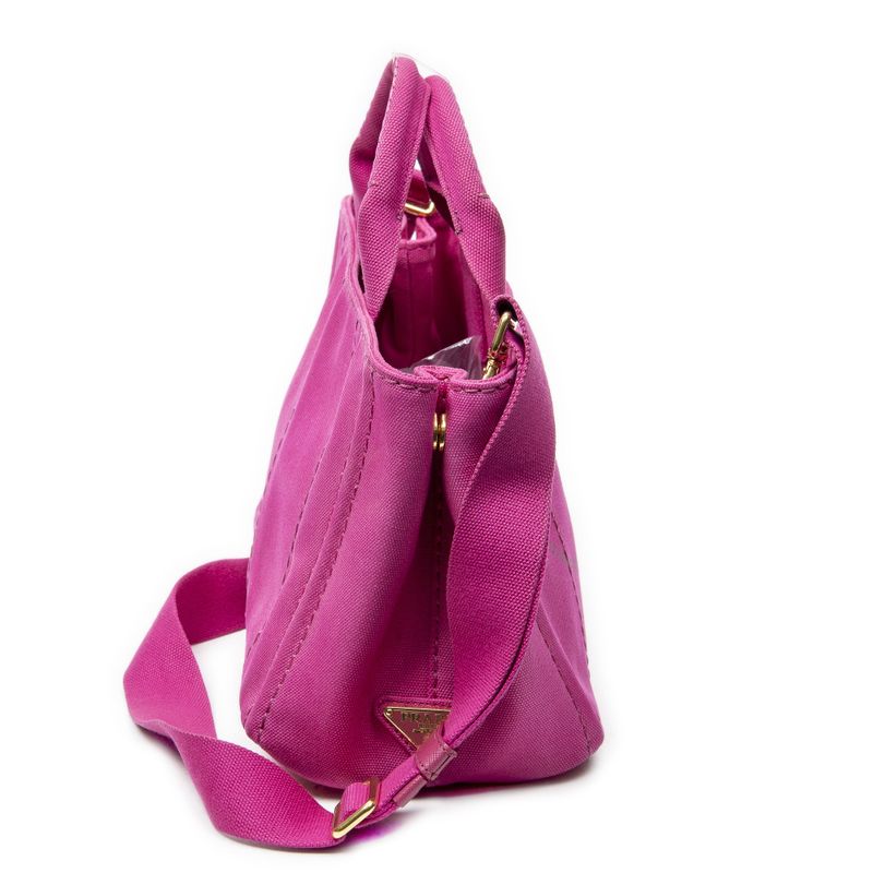 Prada Canapa Small Tote Pink Canvas