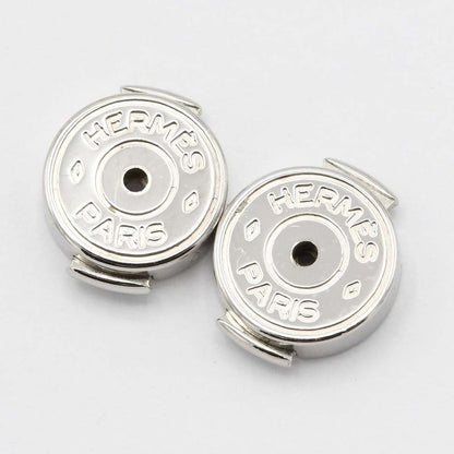 Hermes Earrings Cage de Ash Cube Logo Silver Color Pink X Pink Accessories