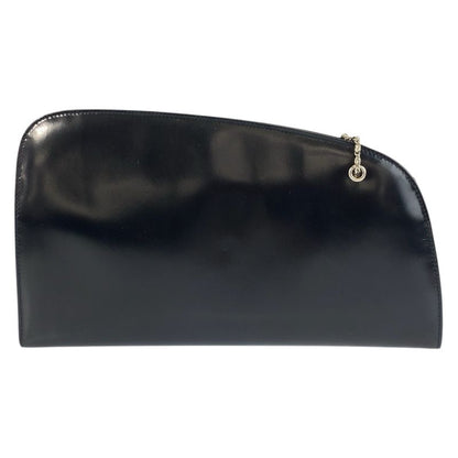 Prada Navy Silver Enamel Chain Shoulder Bag